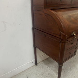 Louis XVI style mahogany roll-top desk – 19th century