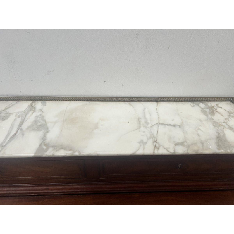 Louis XVI style mahogany roll-top desk – 19th century