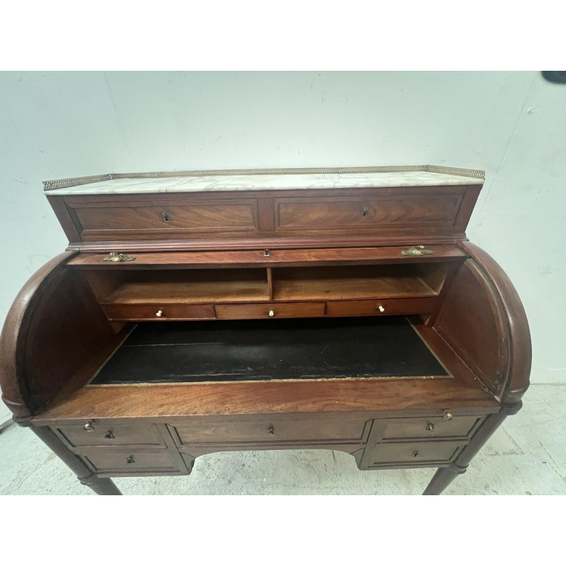 Mahoniehouten rolbureau in Lodewijk XVI-stijl – 19e eeuw