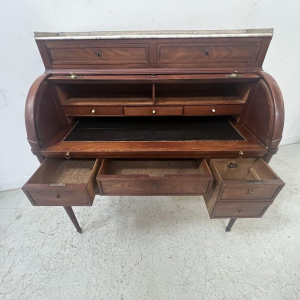Louis XVI style mahogany roll-top desk – 19th century