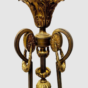 Louis XV style chandelier in bronze and frosted glass – early 20th century