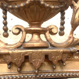 Louis XVI style mirror in wood and gilded stucco – 19th century