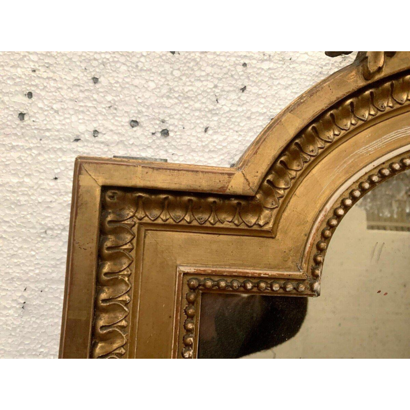 Miroir de style Louis XVI en bois et stuc doré – XIXᵉ siècle