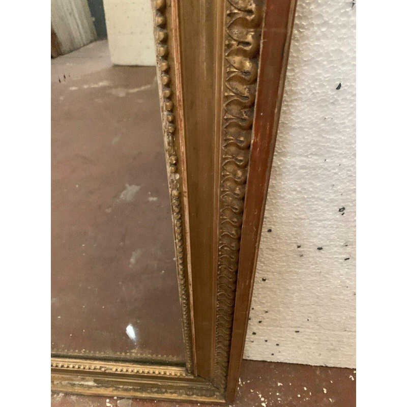 Louis XVI style mirror in wood and gilded stucco – 19th century
