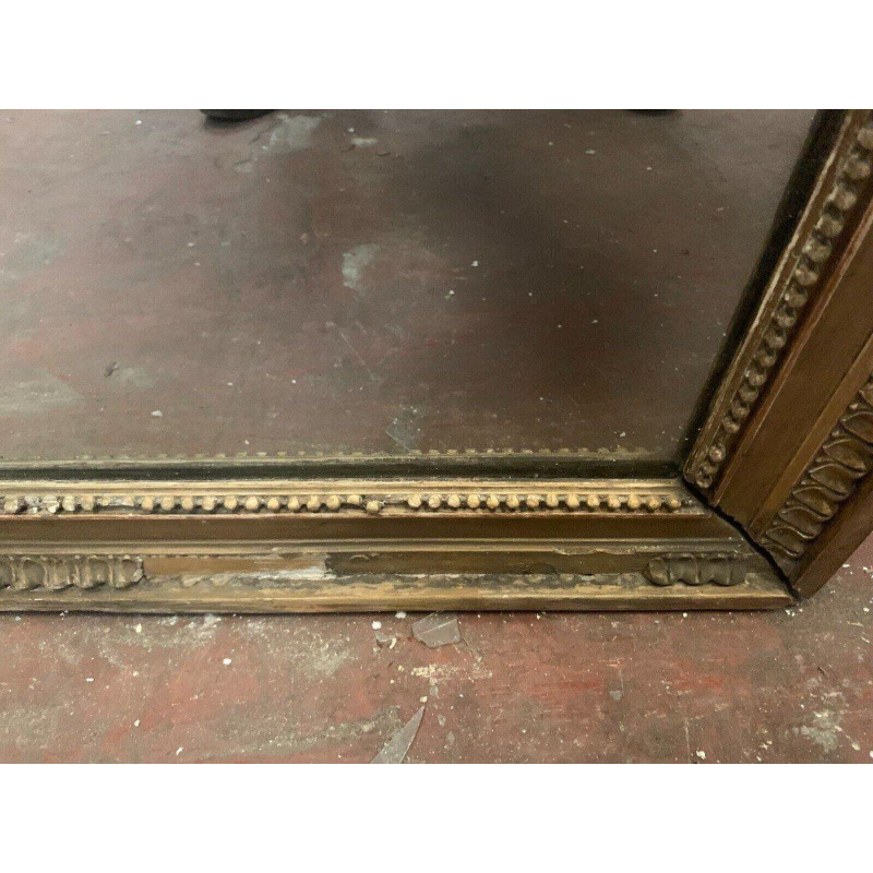 Louis XVI style mirror in wood and gilded stucco – 19th century