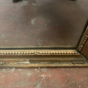 Louis XVI style mirror in wood and gilded stucco – 19th century