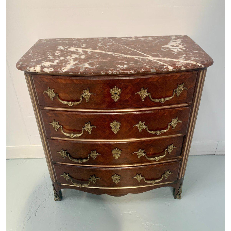 Napoleon III style chest of drawers in rosewood and mahogany – 20th century