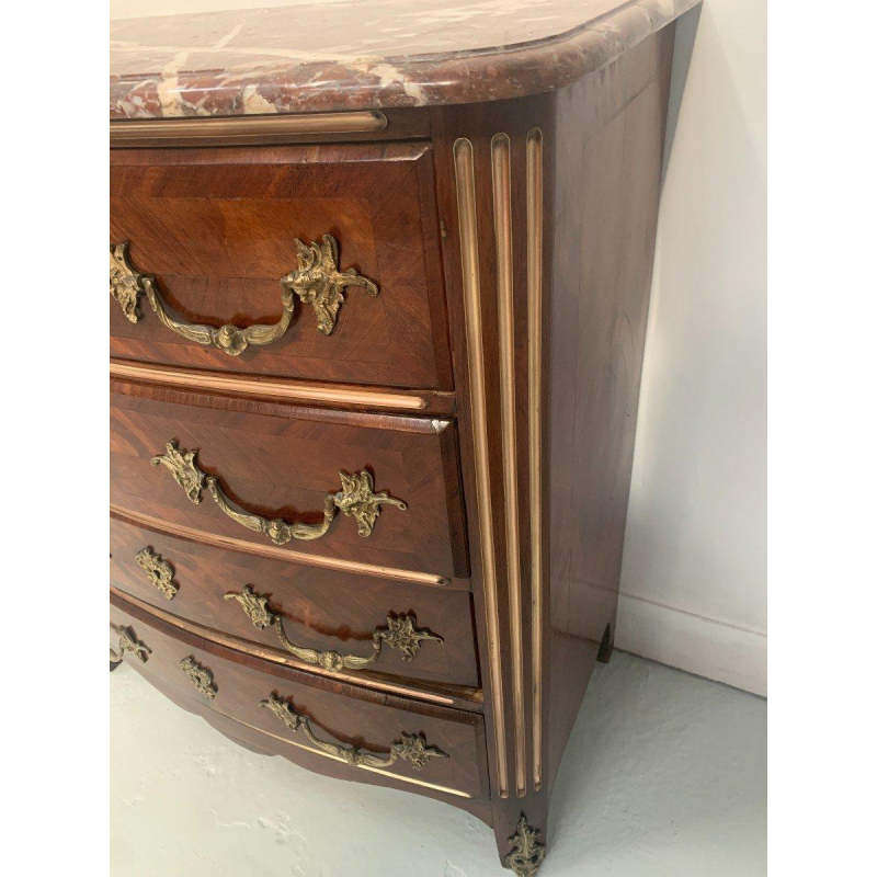Napoleon III style chest of drawers in rosewood and mahogany – 20th century