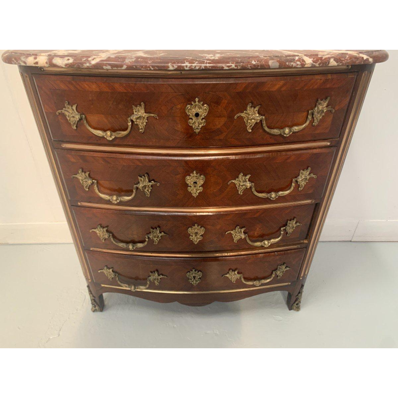 Commode de style Napoléon III en palissandre et acajou – XXᵉ siècle