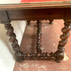 Louis XIII style carved walnut writing desk, 19th century