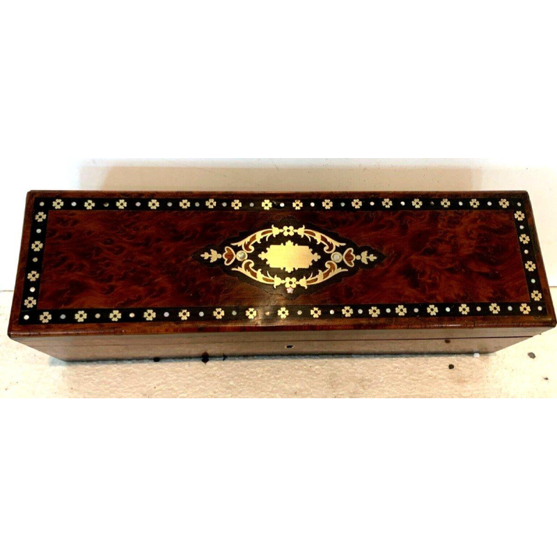 Handschoenkastje van Napoleon III, vervaardigd uit thuya-wortelhout en met Boulle-marqueterie, 19e eeuw.