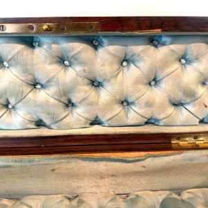 Napoleon III glove box in thuya burl and Boulle marquetry, 19th century