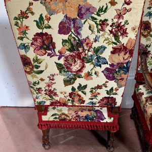 Pair of Renaissance Style Armchairs in Solid Walnut, 19th Century