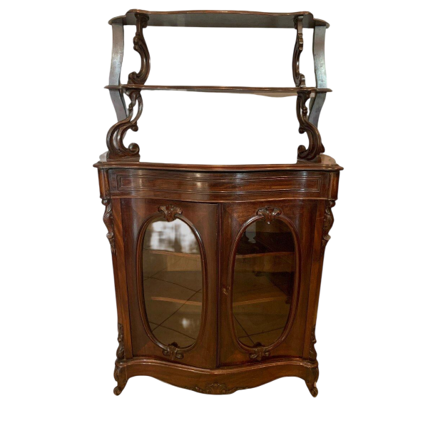 Vaisselier Louis-Philippe en acajou et placage, XIXᵉ siècle