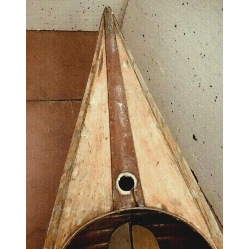 Antieke mahoniehouten kano, circa 1920