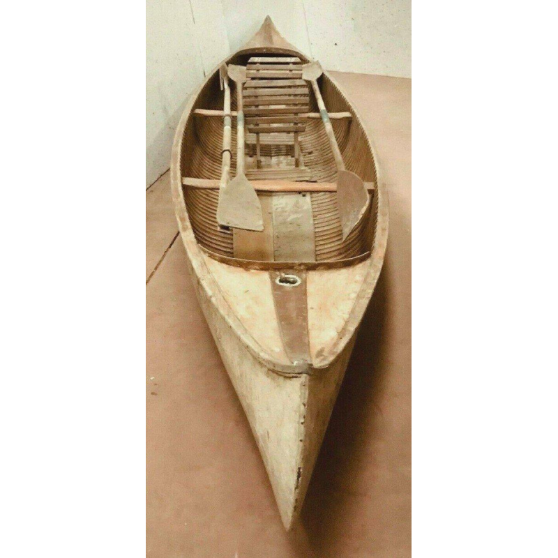 Antique mahogany canoe, circa 1920
