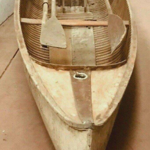 Antique mahogany canoe, circa 1920