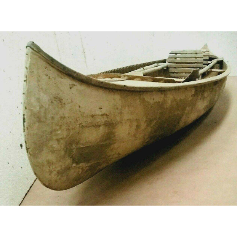 Canoé ancien en acajou, vers 1920