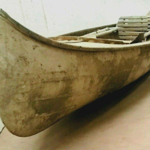 Antique mahogany canoe, circa 1920