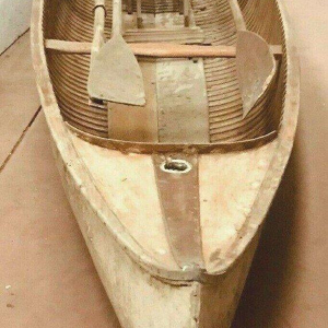 Antique mahogany canoe, circa 1920