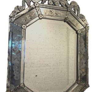 Venetian mirror with a frame and pediment, early 20th century