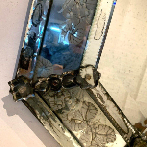 Venetian mirror with a frame and pediment, early 20th century