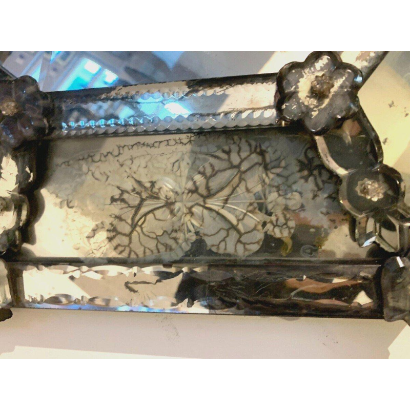 Venetian mirror with a frame and pediment, early 20th century