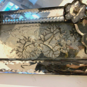 Venetian mirror with a frame and pediment, early 20th century