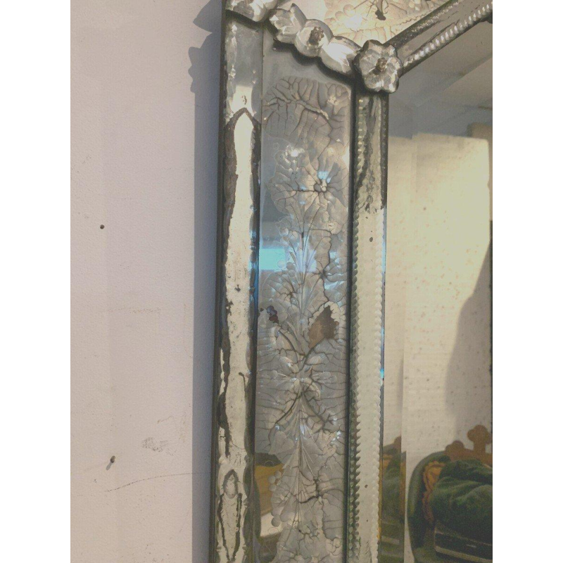 Venetian mirror with a frame and pediment, early 20th century