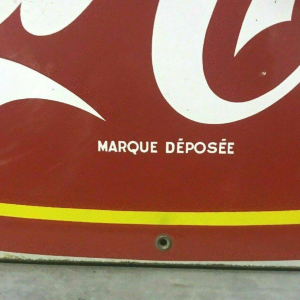 Emaille bord "Drink Coca-Cola" 20e eeuw