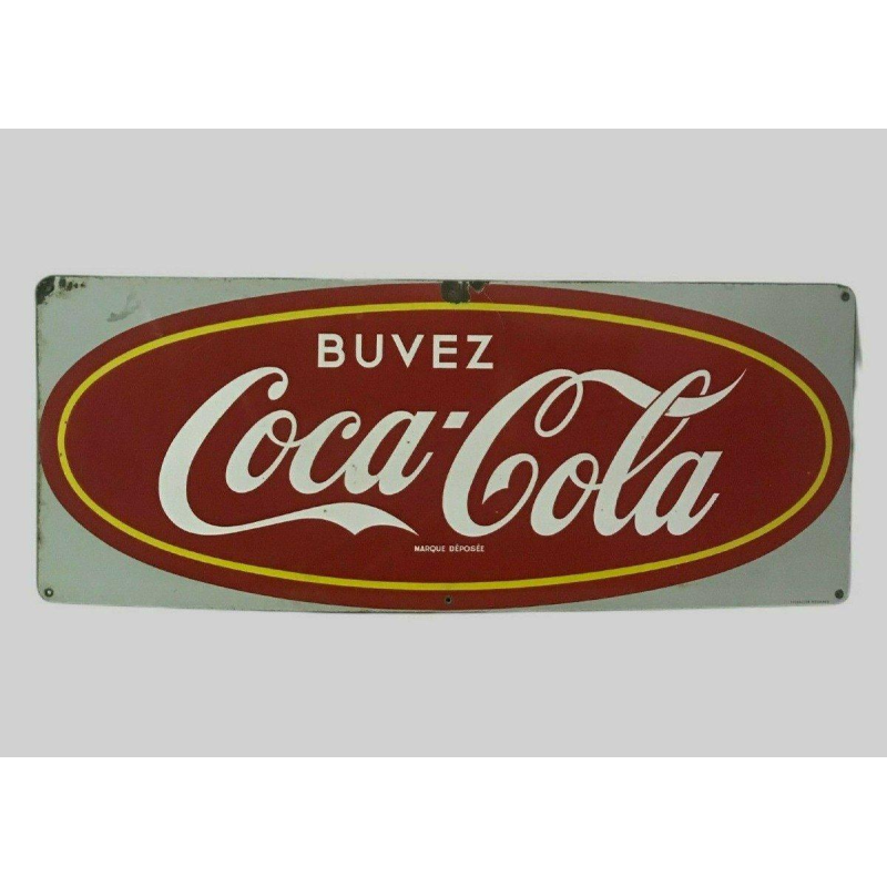 Emaille bord "Drink Coca-Cola" 20e eeuw