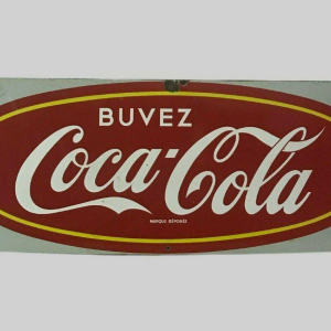 Plaque émaillée « Buvez Coca-Cola » XXᵉ siècle