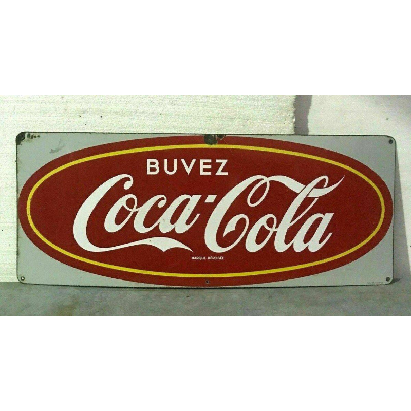 Emaille bord "Drink Coca-Cola" 20e eeuw