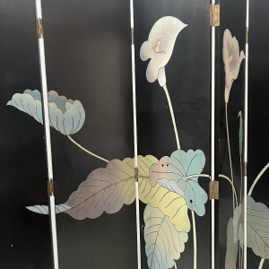 A six-panel painted folding screen, 20th century