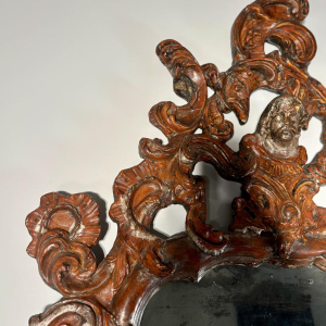 Italian Baroque mirror, openwork carved wood - 18th century