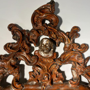 Miroir italien baroque, bois sculpté ajouré - XVIIIe siècle