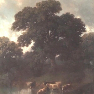 A. Rolland, pastel « Troupeau de vaches à l’étang », 1850