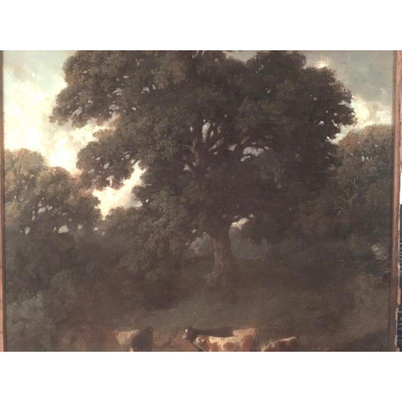 A. Rolland, pastel « Troupeau de vaches à l’étang », 1850