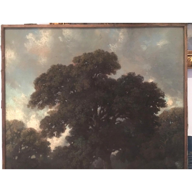 A. Rolland, pastel "Koeienkudde bij de vijver", 1850