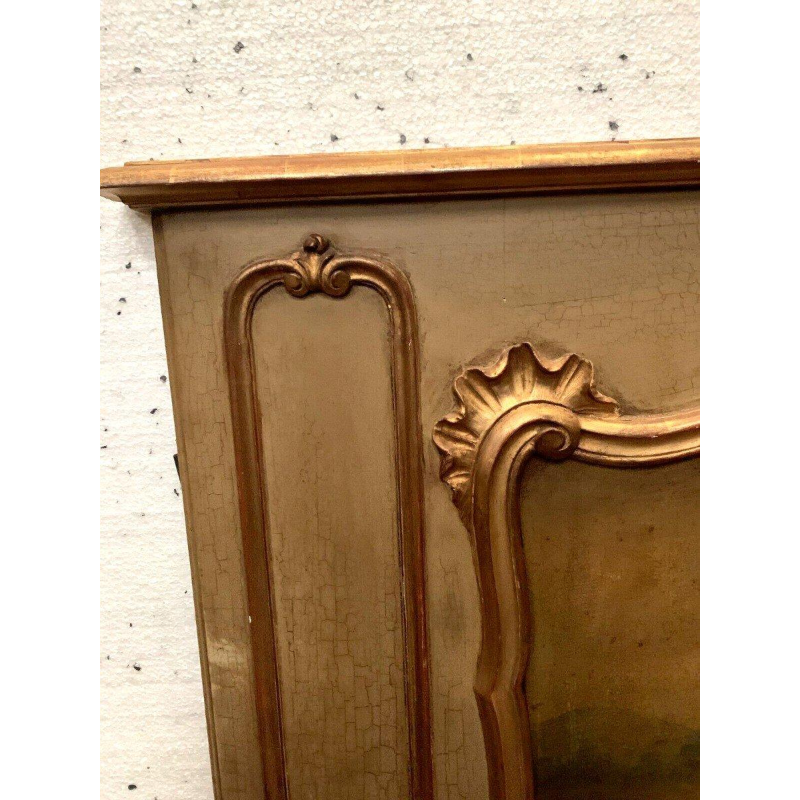 Trumeau "Gallant Scene in the Countryside" in Lodewijk XV-stijl, gepatineerd en verguld hout, 20e eeuw