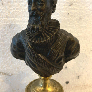 Paire de bustes Napoléon III « Henri IV et le duc de Sully » bronze ciselé, XIXᵉ siècle