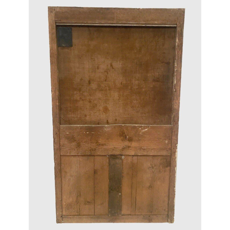 Miroir trumeau de style Louis XV "Scène Romantique" bois sculpté, huile sur toile, XIXᵉ siècle