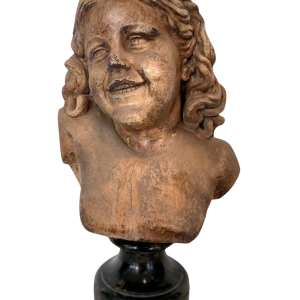 Rousseau Théophile, buste d’une jeune fille en terre cuite, XXᵉ siècle