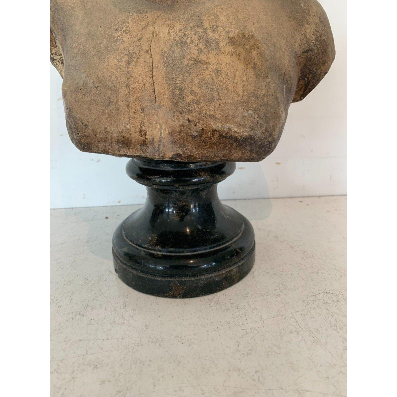 Théophile Rousseau, terracotta buste van een jong meisje, 20e eeuw