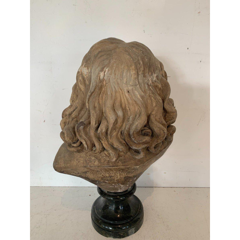 Théophile Rousseau, terracotta bust of a young girl, 20th century