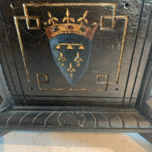 Sieradenkistje van Napoleon III, gezwart gesneden hout, polychrome decoratie, 19e eeuw