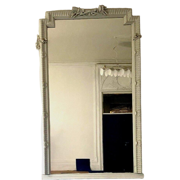 Louis XVI style mirror in carved wood, 20th century