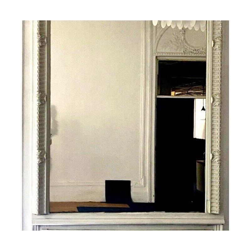 Louis XVI style mirror in carved wood, 20th century