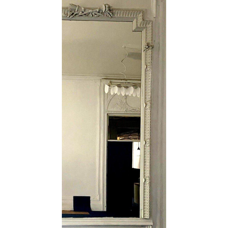 Louis XVI style mirror in carved wood, 20th century