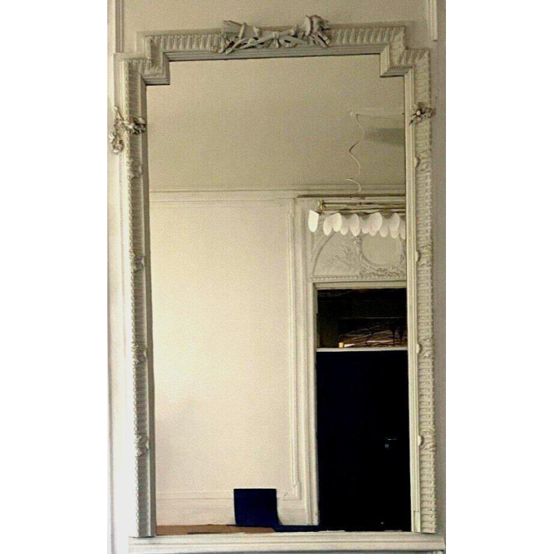 Louis XVI style mirror in carved wood, 20th century